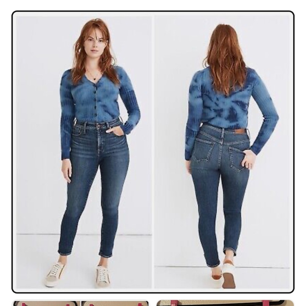 MADEWELL™️ Women's Size 30x28 CURVY HI-RISE SKINNY JEANS IN CORDELL WASH